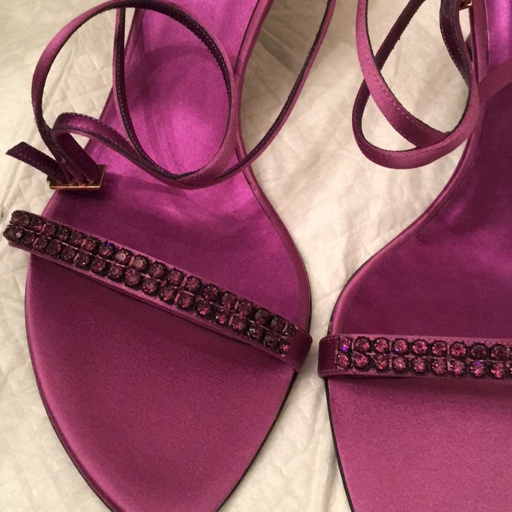 Escada purple crystal sandals - Picture 3 of 6
